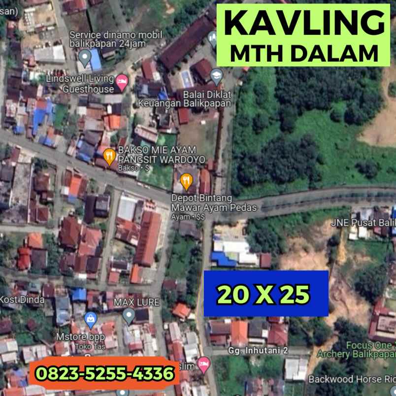 tanah kavling dijual di mth dalam balikpapan