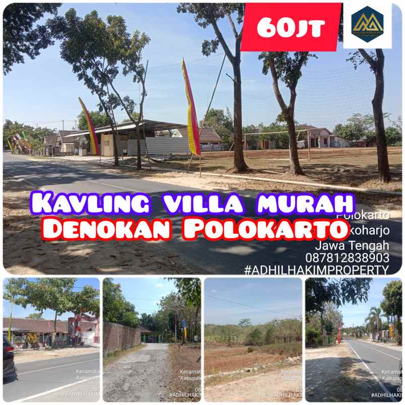 tanah kavling villa murah di denokan polokarto kota