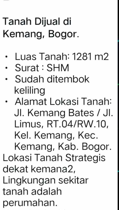 tanah murah akses mobil