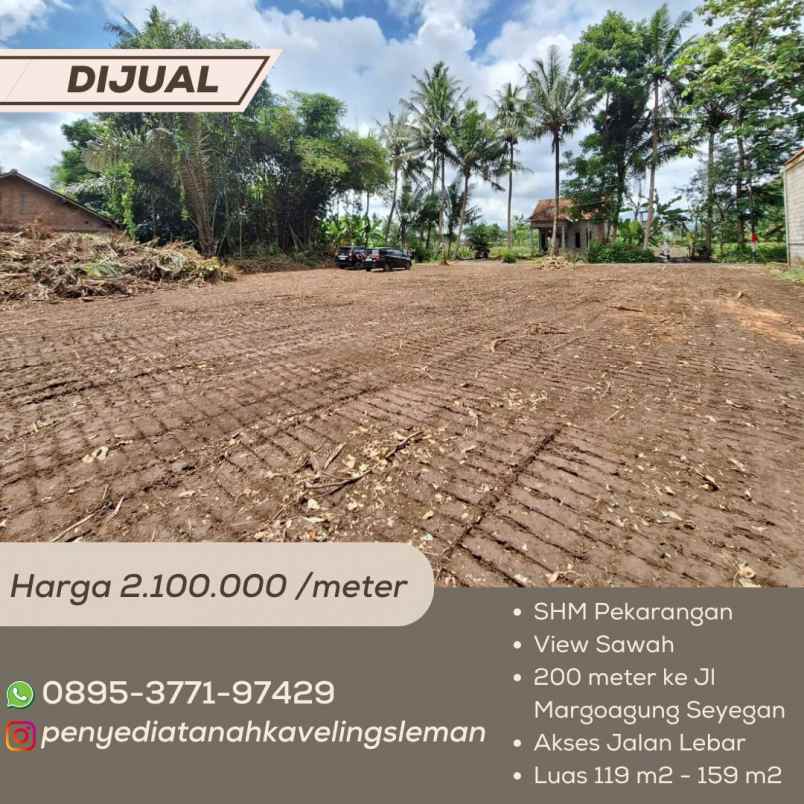 tanah murah daerah seyegan sleman free pajak beli