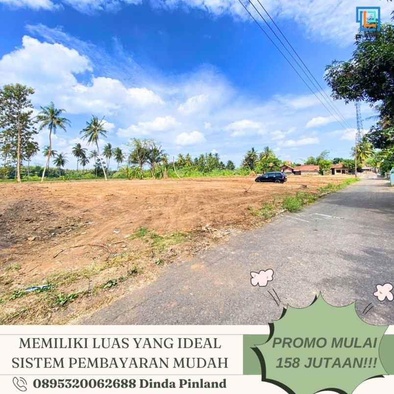 tanah murah di sleman barat 1 7jt meter strategis