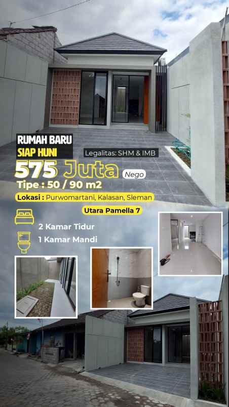 baru rumah cantik utara pamella 7 purwomartani sleman