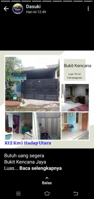 buc dijual rumah di bukit kencana jaya semarang