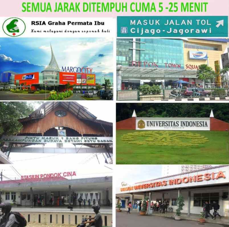 cluster dalam komplek besar at tanah baru beji depok