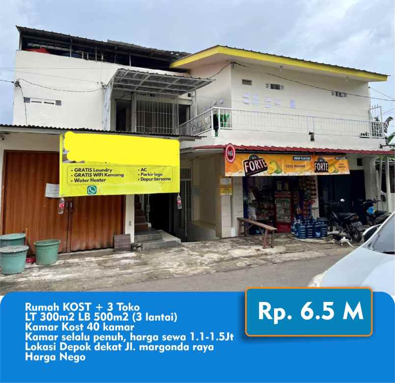 dijual kost jalan ridwan rais beji timur