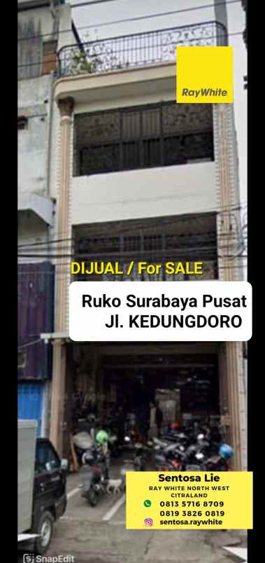 dijual ruko gudang kantor jalan kedungdoro