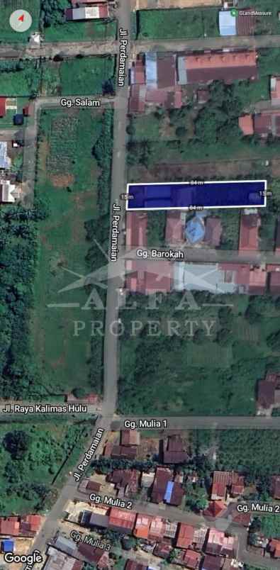 dijual ruko gudang kantor jalan perdamaian