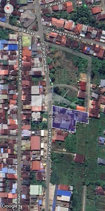 dijual ruko gudang kantor jalan perdamaian