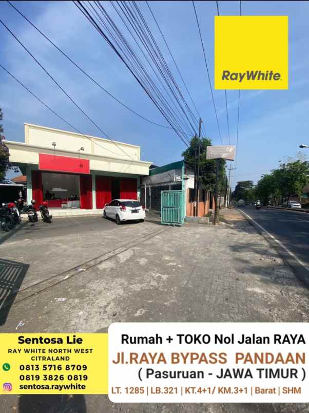 dijual ruko gudang kantor jalan raya bypass pandaan