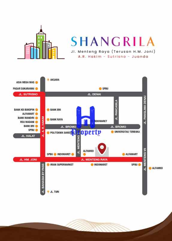 dijual ruko gudang kantor komplek shangrila jalan