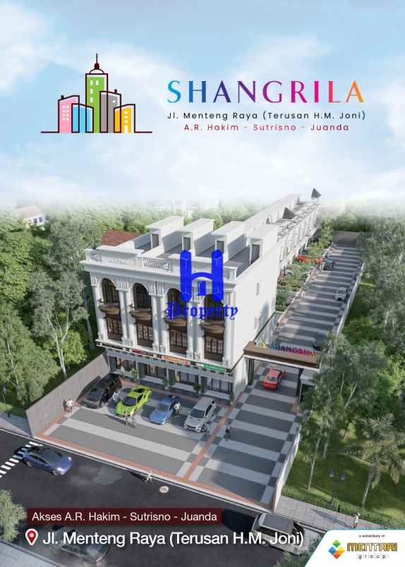 dijual ruko gudang kantor komplek shangrila jalan