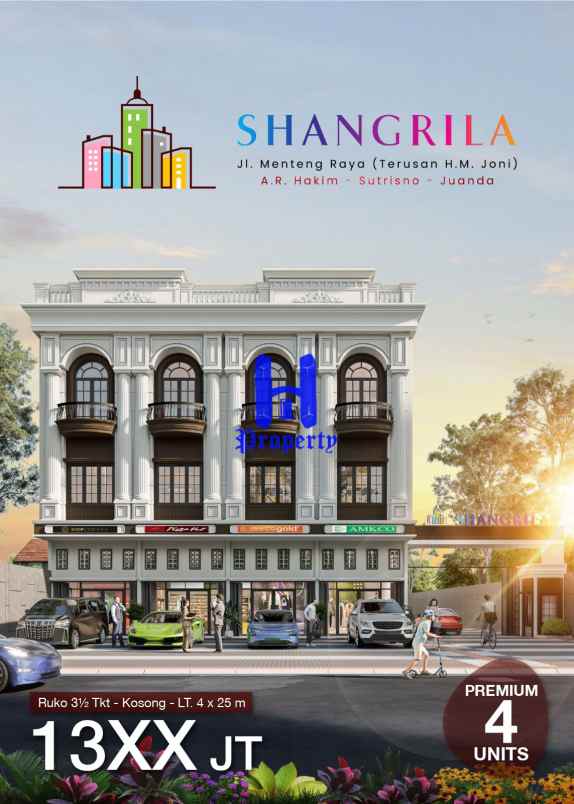 dijual ruko gudang kantor komplek shangrila jalan