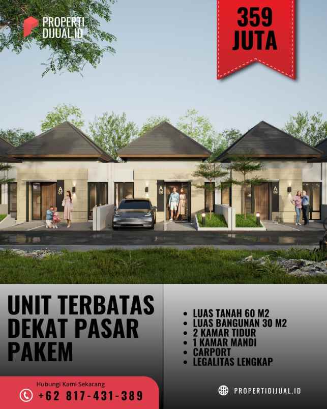 dijual ruko gudang kantor pakem sleman