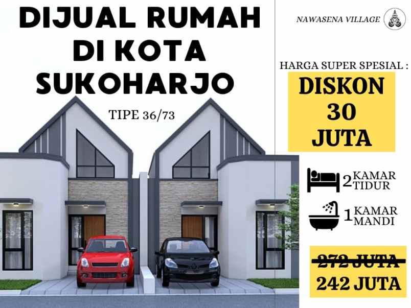 dijual rumah bendosari sukoharjo