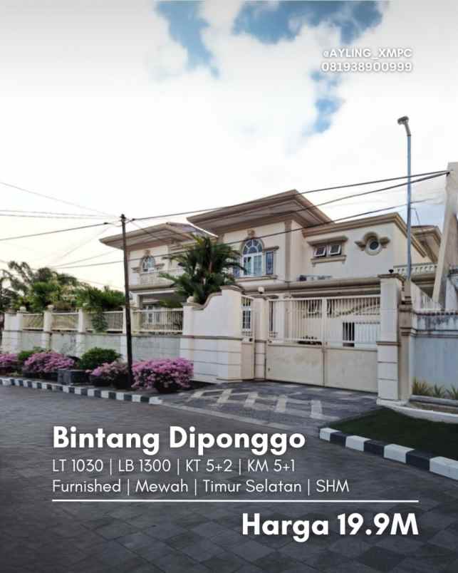 dijual rumah bintang diponggo
