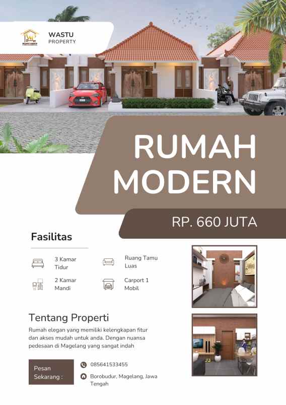 dijual rumah borobudur magelang jawa tengah