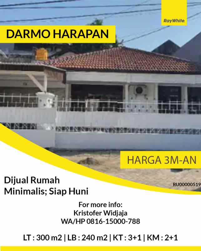 dijual rumah darmo harapan surabaya