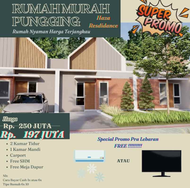 dijual rumah desa curahmojo pungging