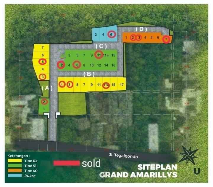 dijual rumah grand amarylis tegalgondo