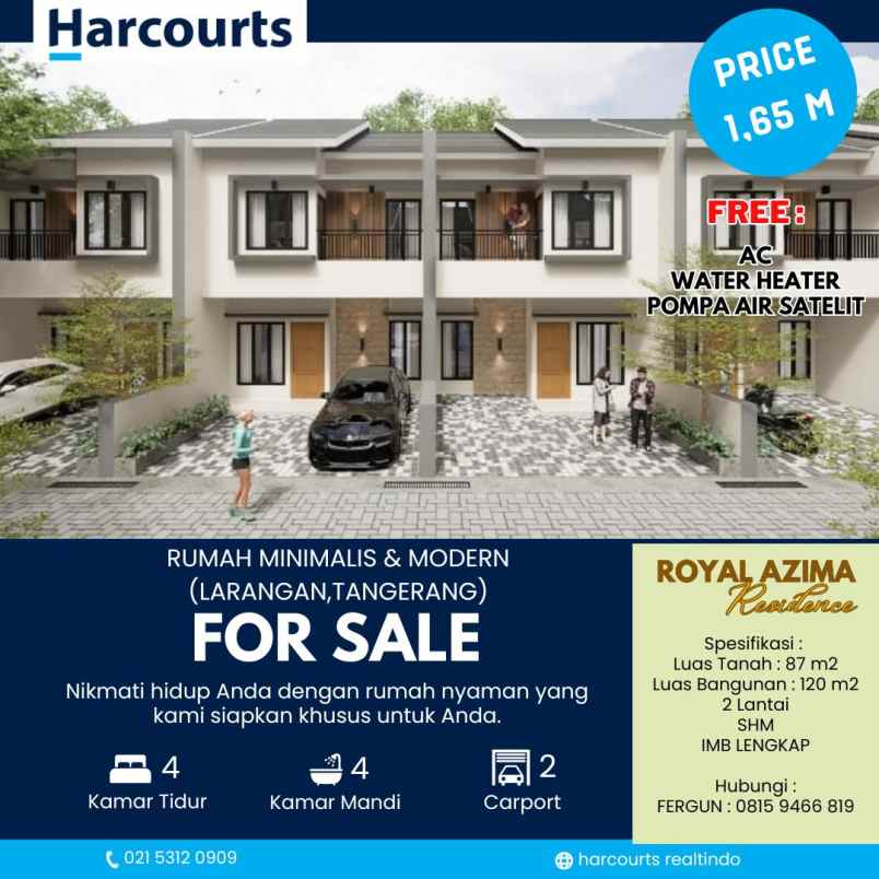 Rumah Cluster Baru Dijual Di Jalan Gotong Royong Tangerang