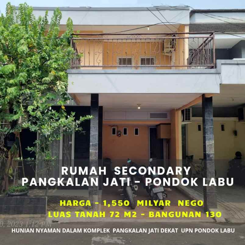 dijual rumah jalan raya pangkalan jati