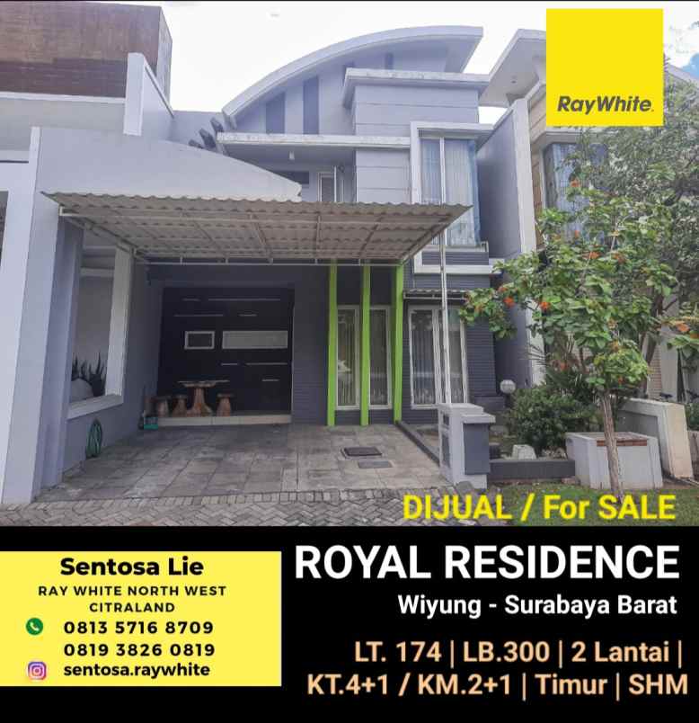 dijual rumah jalan royal residence