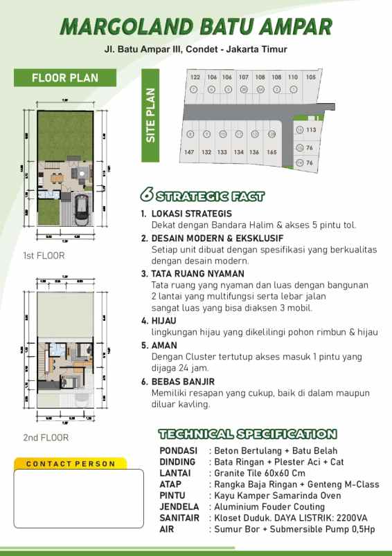 dijual rumah jl batu ampar iii batu