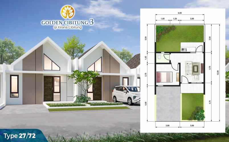 dijual rumah jl kirana raya selang jati