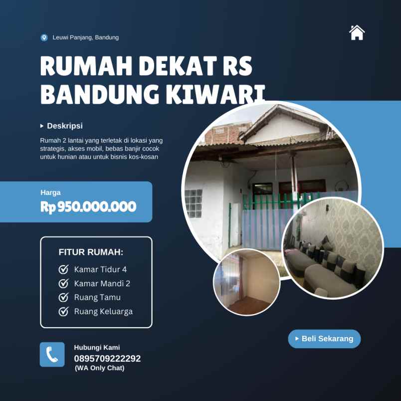 dijual rumah jl kopo