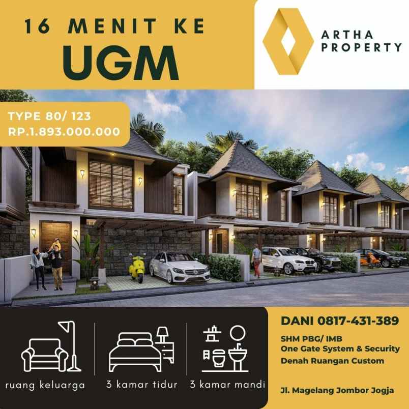 dijual rumah jl magelang jongke jombor