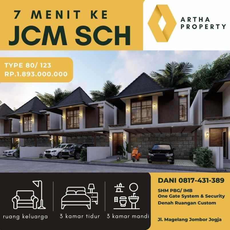 dijual rumah jl magelang jongke jombor