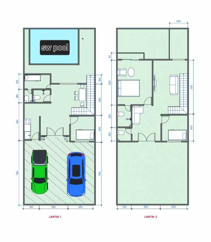 dijual rumah jl saidan tanah baru beji
