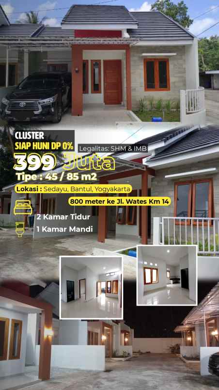 dijual rumah jl wates km 14