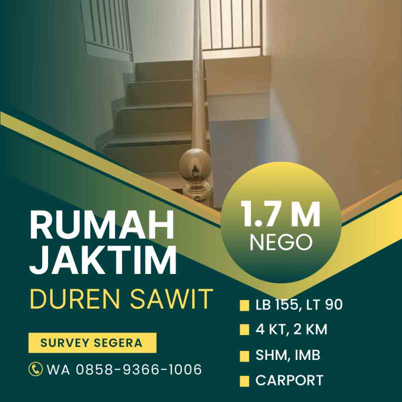 dijual rumah lembah aren vii pondok kelapa