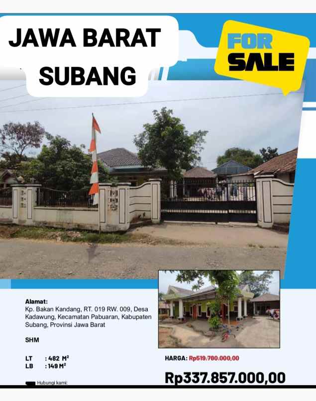 dijual rumah murah bagus subang jawa barat