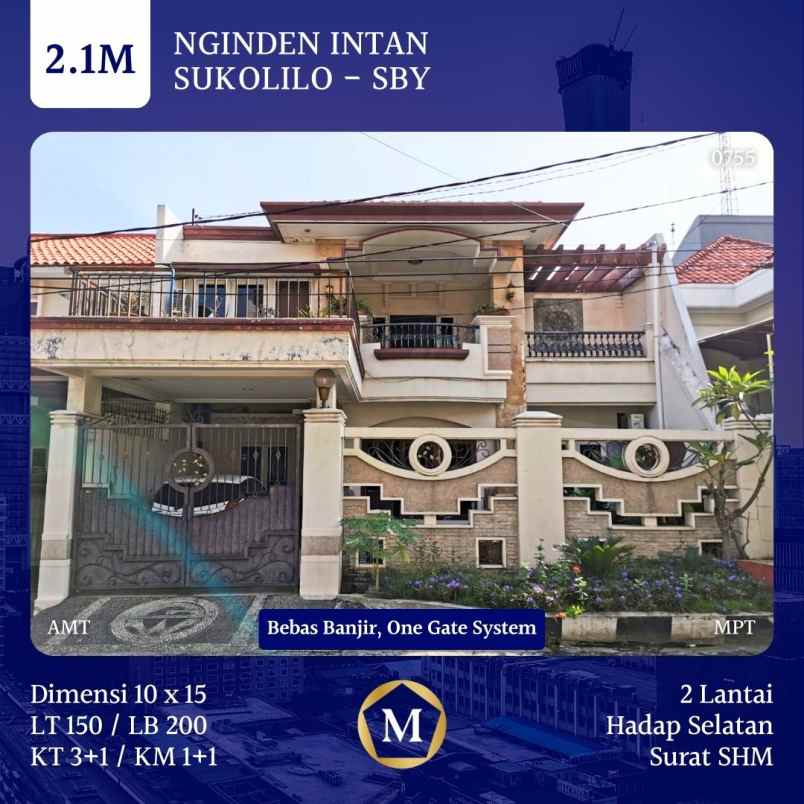 dijual rumah nginden intan