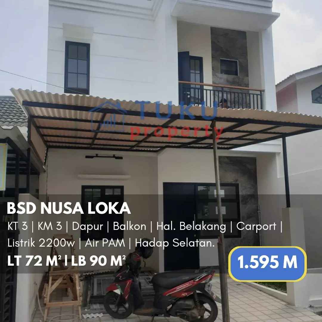 dijual rumah nusa loka bsd serpong