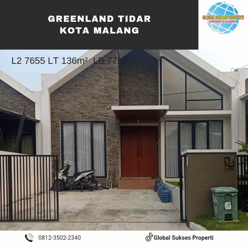 dijual rumah perumahan greenland at tidar