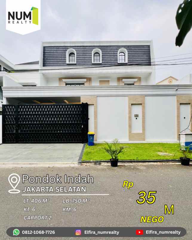 dijual rumah pondok indah jakarta selatan