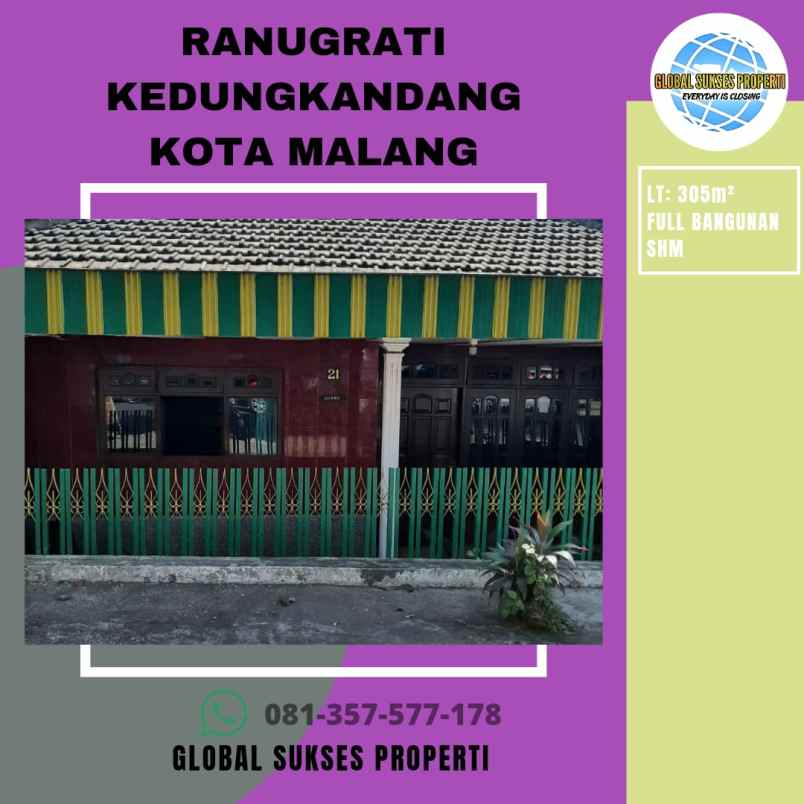 dijual rumah poros ranugrati