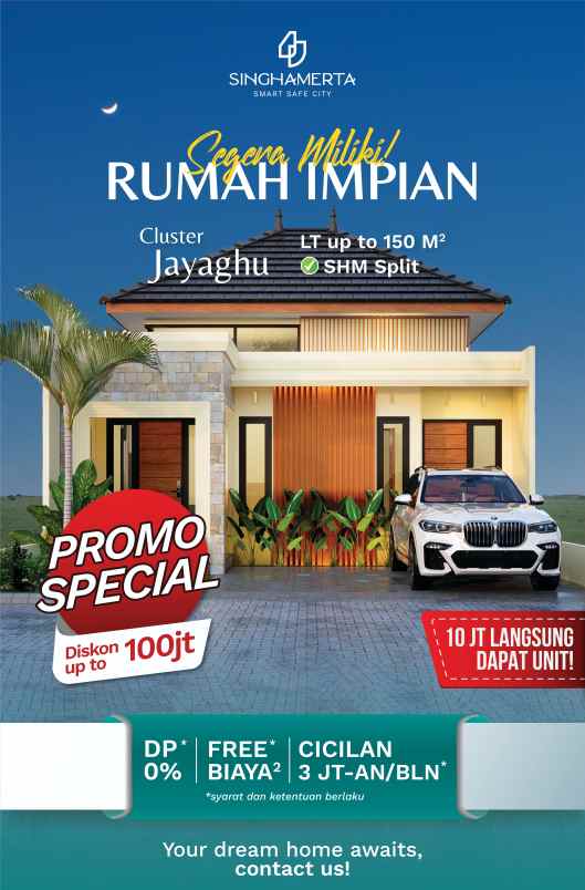 dijual rumah singhamerta residence