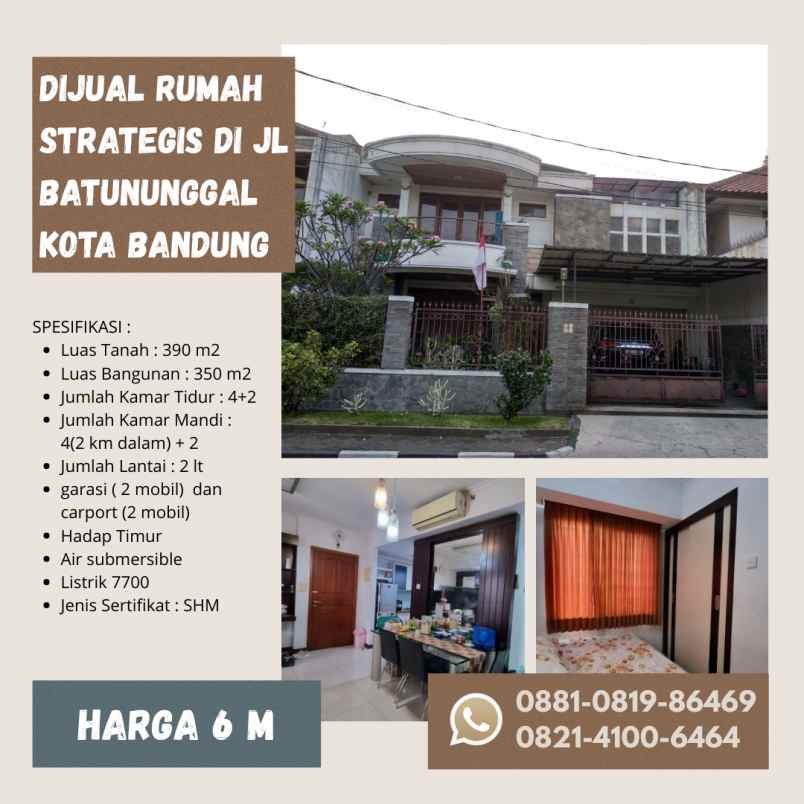 dijual rumah strategis di jl batununggal kota bandung