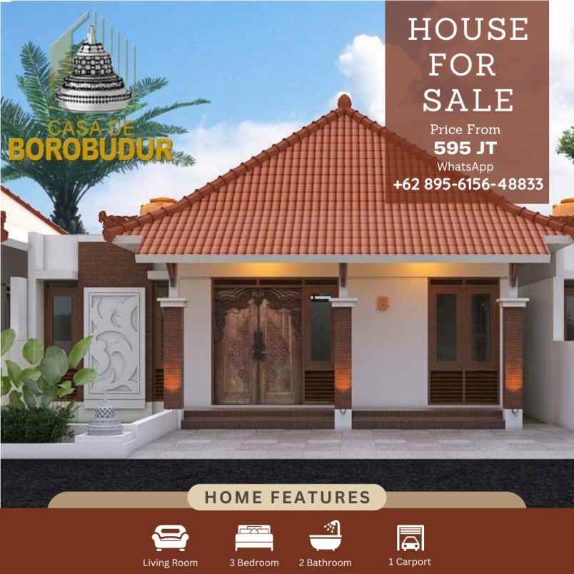 dijual rumah tegalarum borobudur