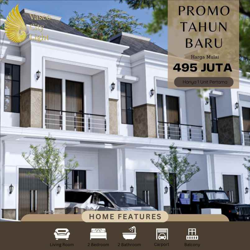 dijual rumah vasco city light jl