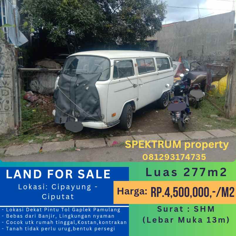 dijual tanah cipayung ciputat