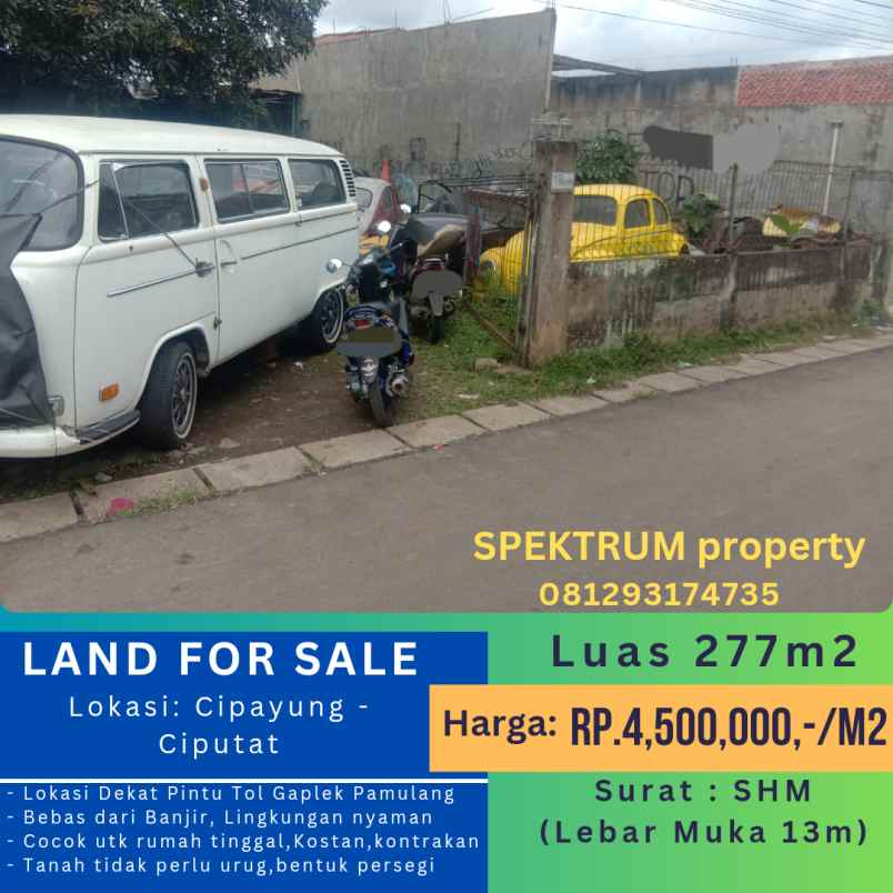 dijual tanah cipayung ciputat