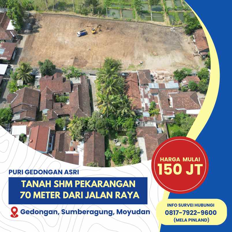 dijual tanah gedongan sumberagung