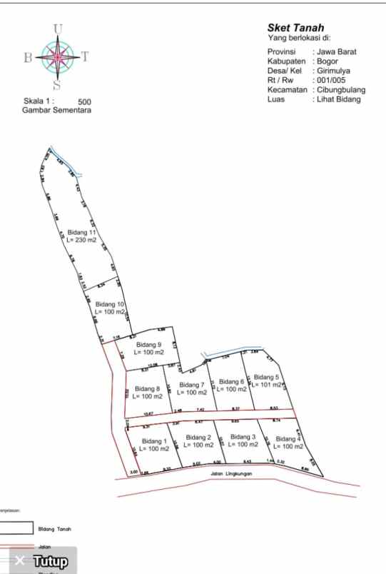 dijual tanah girimulya cibungbulang