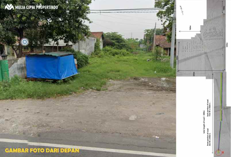 dijual tanah jalan raya beji