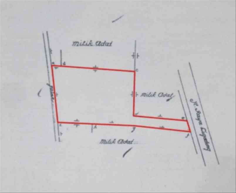 dijual tanah jl cihadung raya barat dago